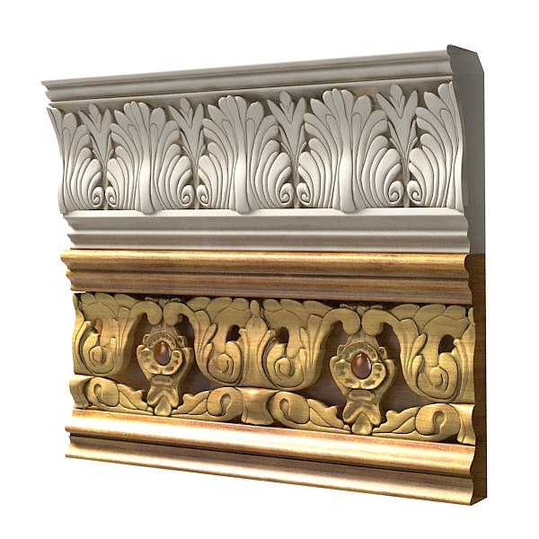 3d Model Of Classic Plaster Baroque