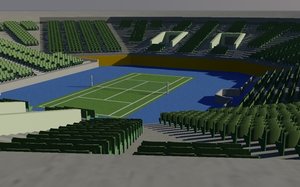 tennis court 3d max