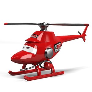 3d toy chopper helicopter model