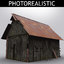 photorealistic old barn photo realistic 3d model