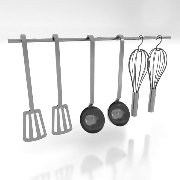 kitchen utensils 3d model