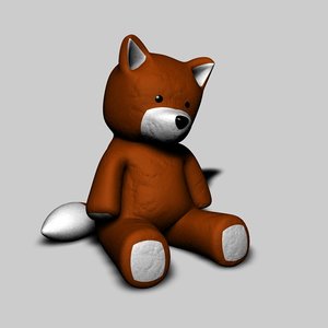 3d toy fox