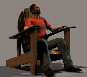 3d adirondack chair