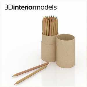 pencil tubs coloured 3ds