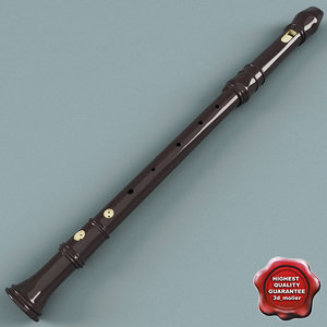 3d wooden flute v2