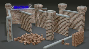 pack brick walls modular max free