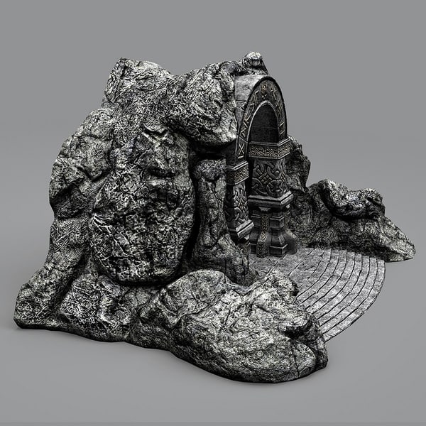 cave-entrance cave entrance 3d obj