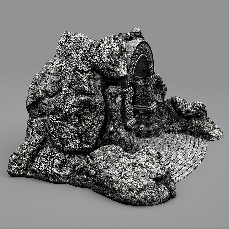 cave-entrance cave entrance 3d obj