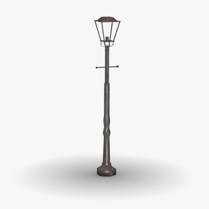 Street Light Blender Models For Download Turbosquid - medieval lamp post roblox