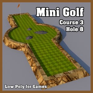 3d mini golf hole model