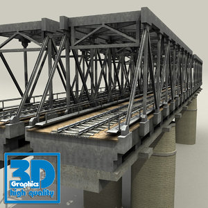 railway bridge 3d model
