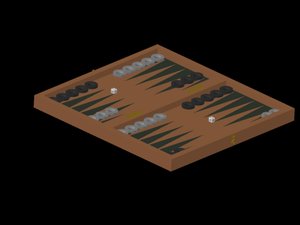 backgammon set 3d model