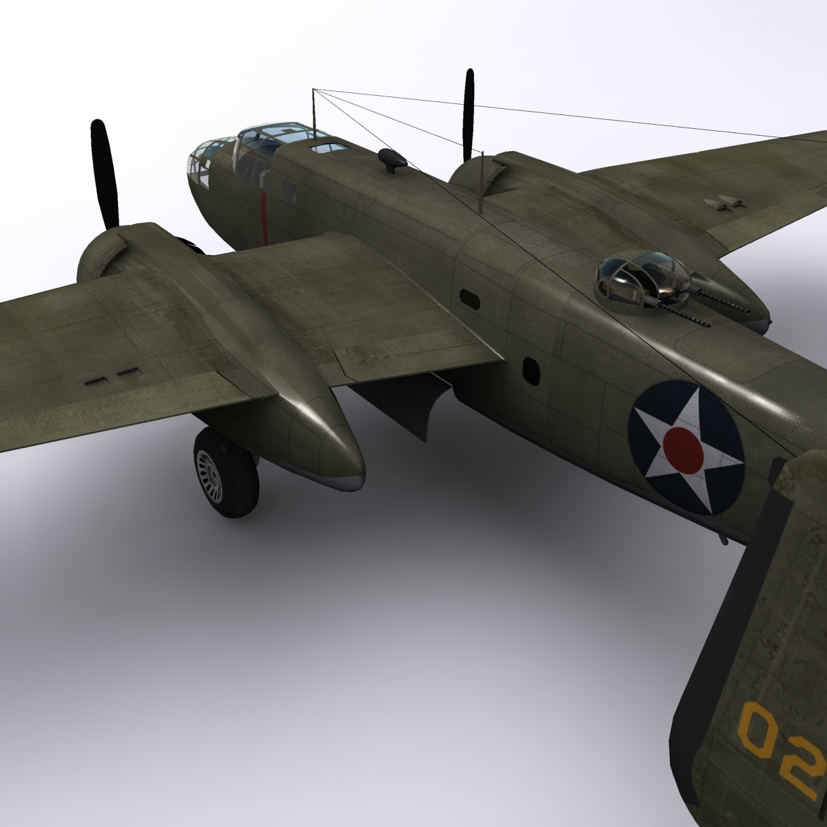 North American B-25 Mitchell 3d Max