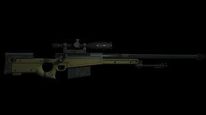 3d model l96 aw sniper rifle