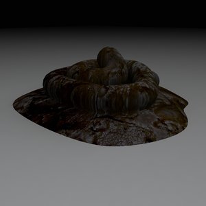 cow meadow muffin 3d model