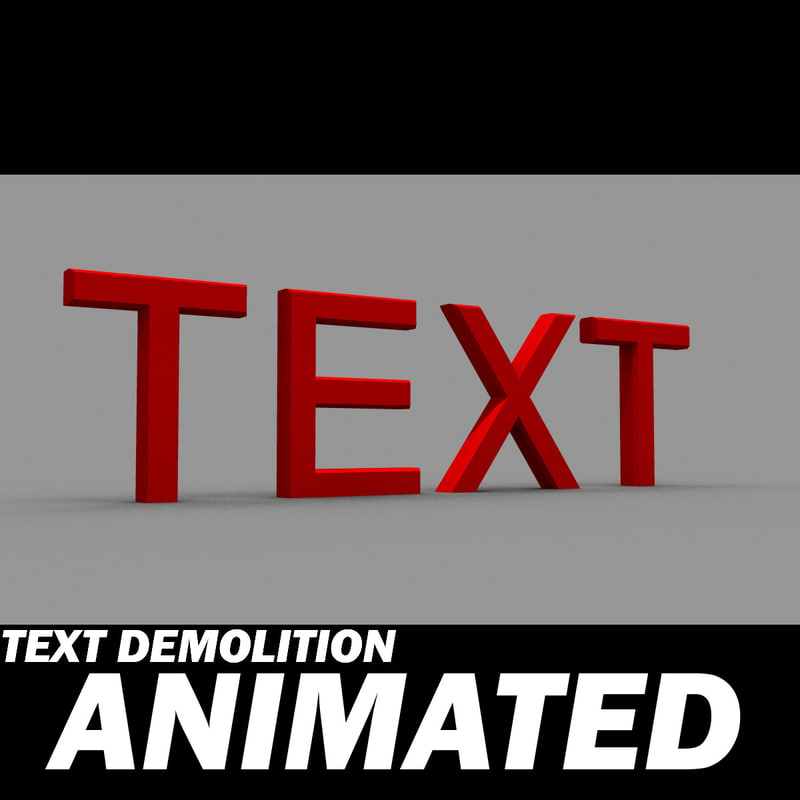 Alphabet Letters Demolition 3d Model