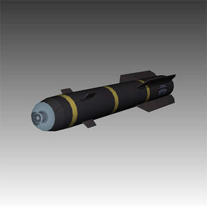 3d model of hellfire missile