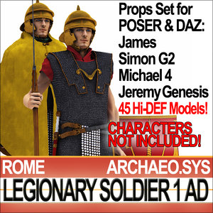props set daz ancient rome 3d model