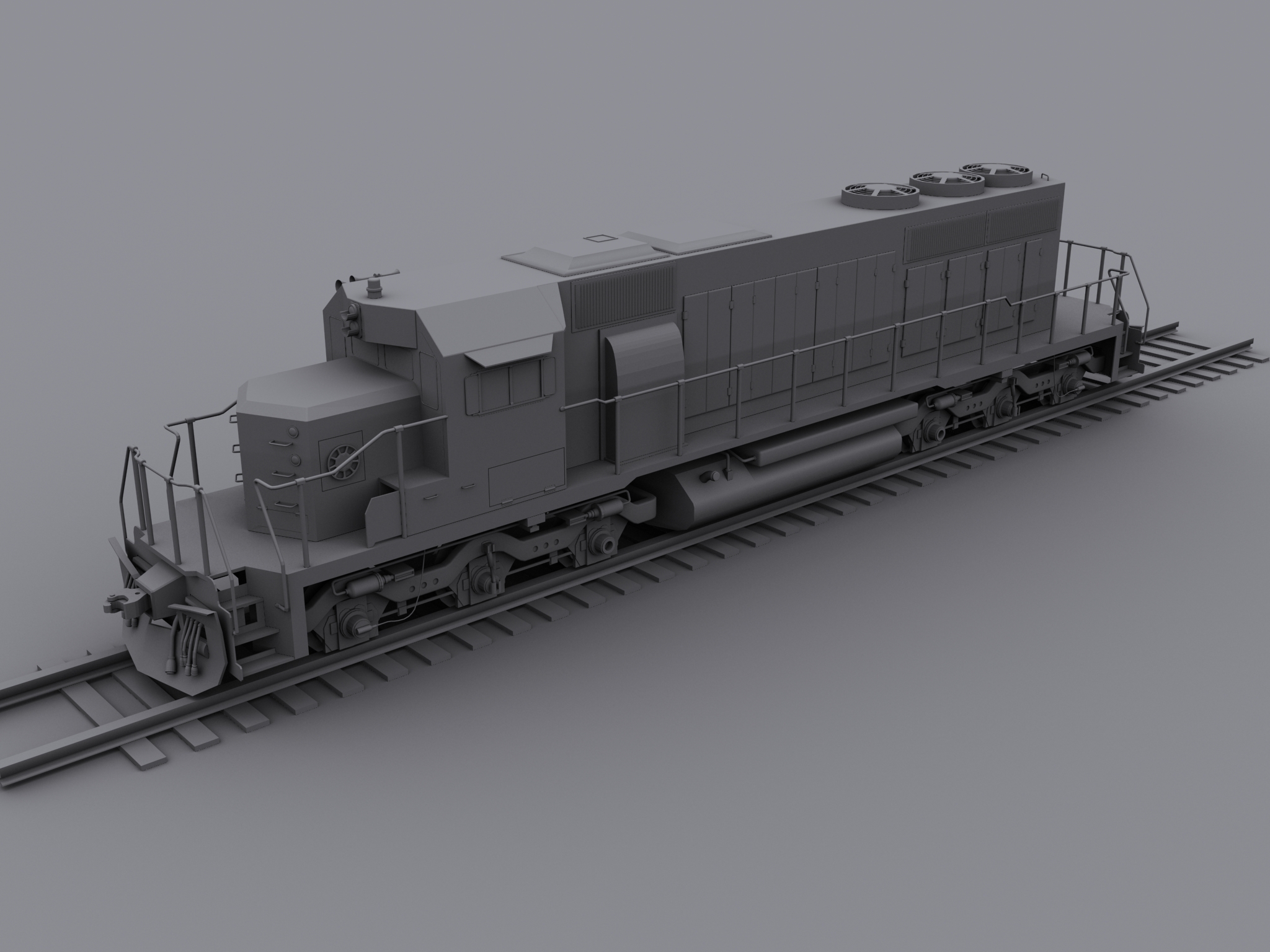 locomotive soo line 6612 3d model