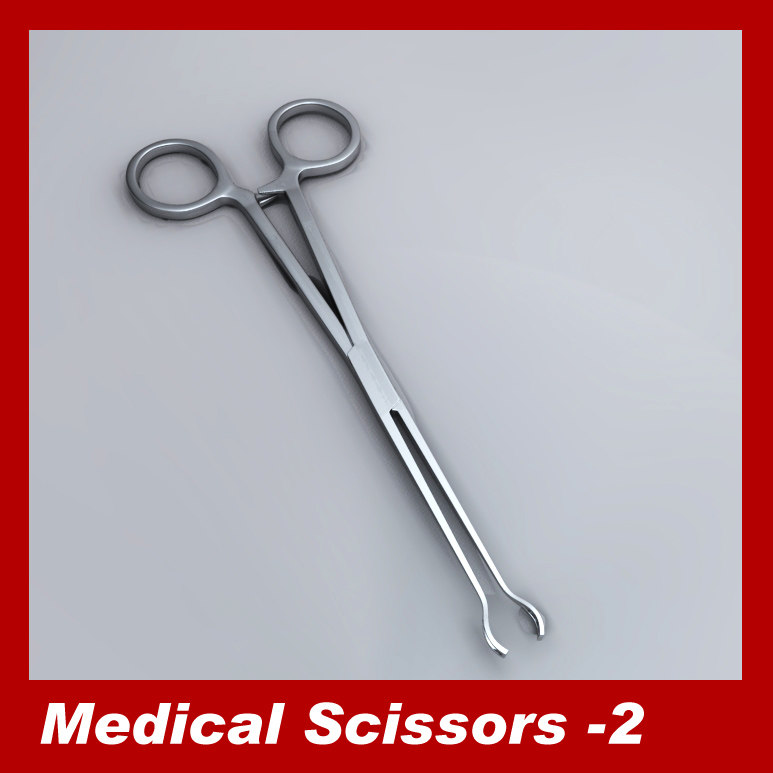 3d model medical scissor