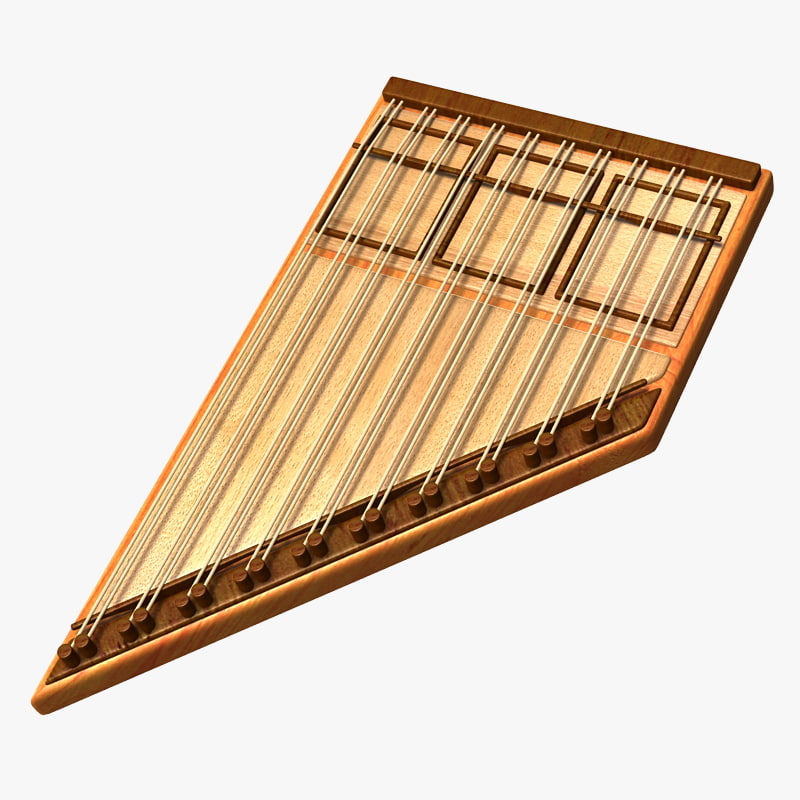 kanun instrument strings 3d model