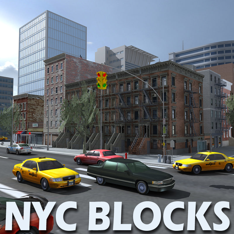 3d model new york city blocks