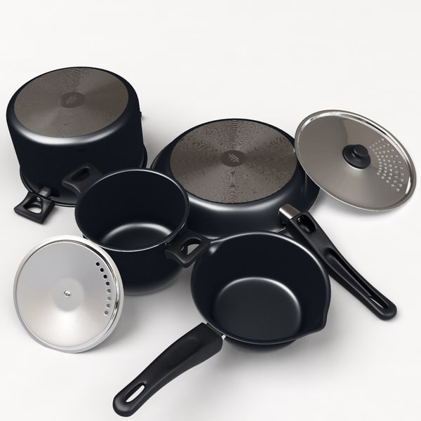  3d  pots  pans  model