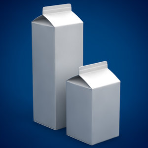 milk box 3d fbx