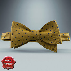 bow tie yellow 3d model