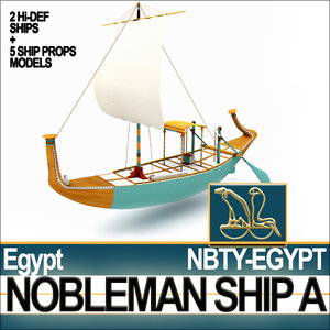 ancient egyptian nobleman ship 3ds