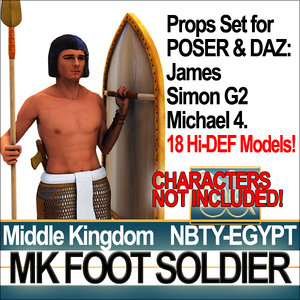 3d model props set daz egyptian
