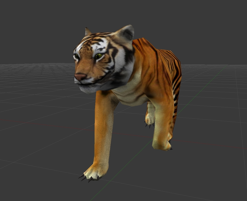 rigged tiger animations 3d model