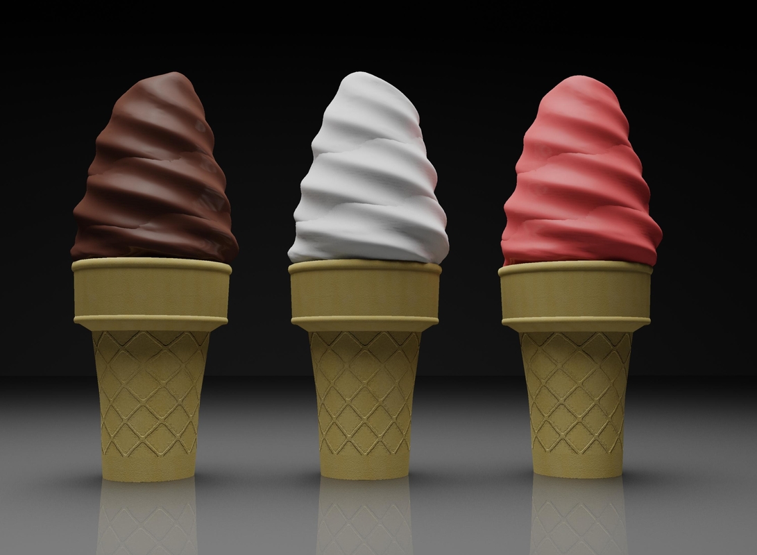 ice cream cone 3d 3ds