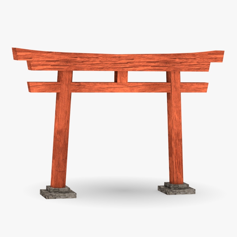 3d model japanese gate
