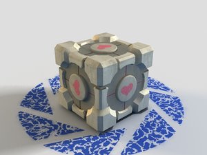 companion cube 3d max