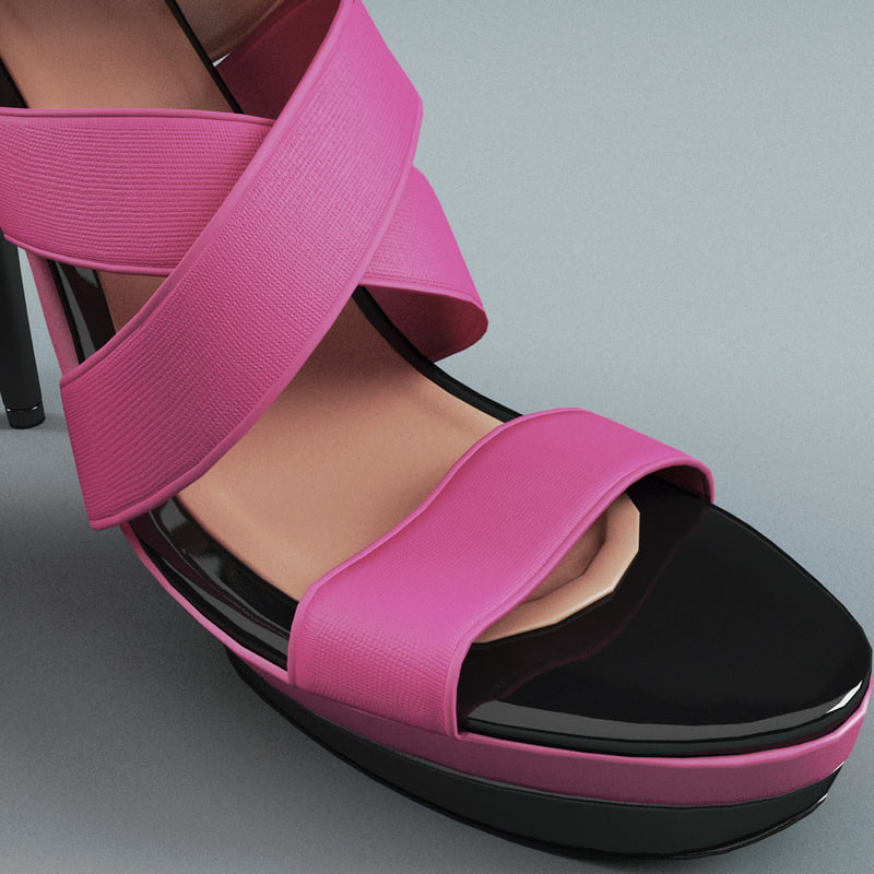3d model gianfranco ferre shoes pink