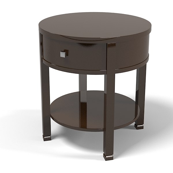 Jnl Bedside Table Max, Round Night Table