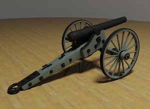 civil war cannon 3d max