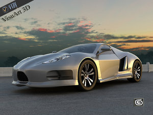 supercar concept 3d obj