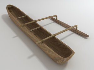 dugout canoe 3d model