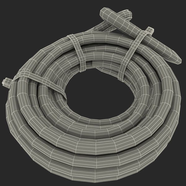 steel wire rope 3d model