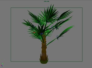 3d model windmill palm trees