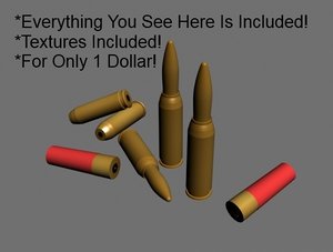 3ds max bullets shells