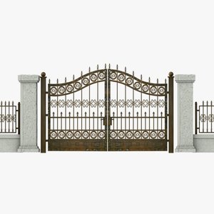 3ds wrought iron gate