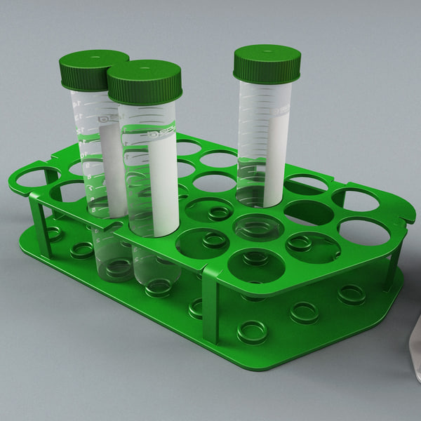plastic vials racks 3d model