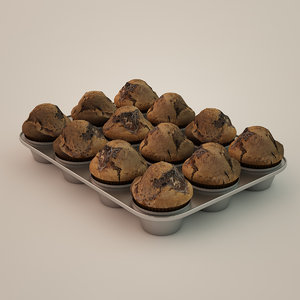 muffins backing form 3d model