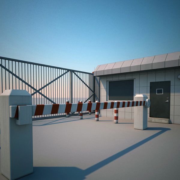 guard building gate obj