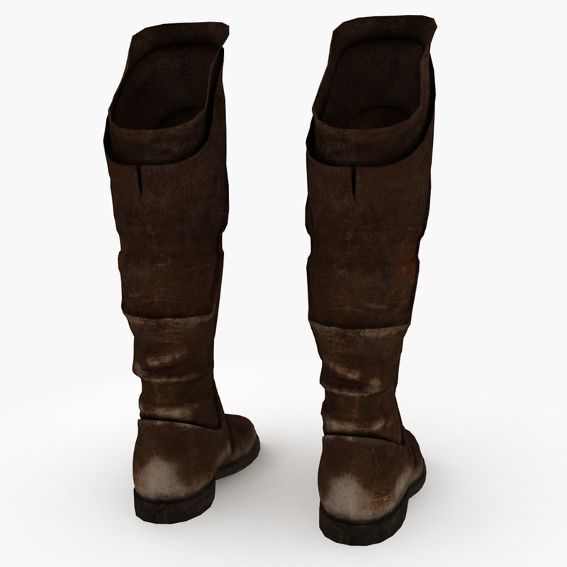 medieval boots 3d model