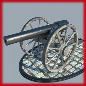 civil war cannon 3d max