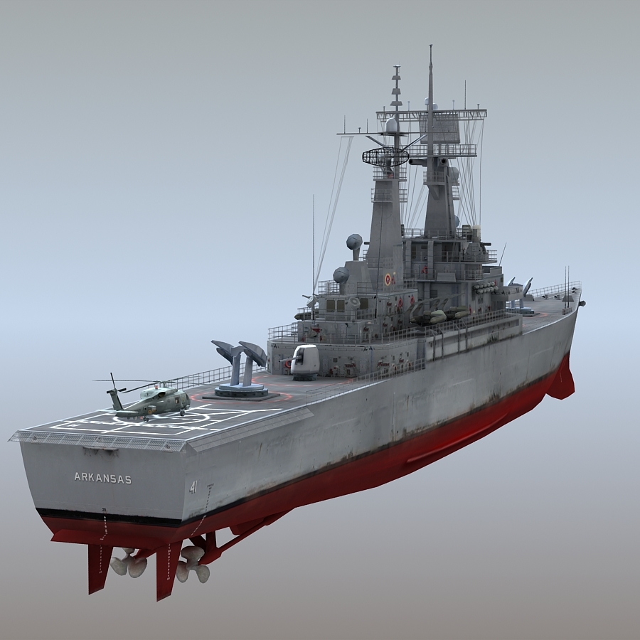 Uss Arkansas Cgn-41 Sh-60 3d Model